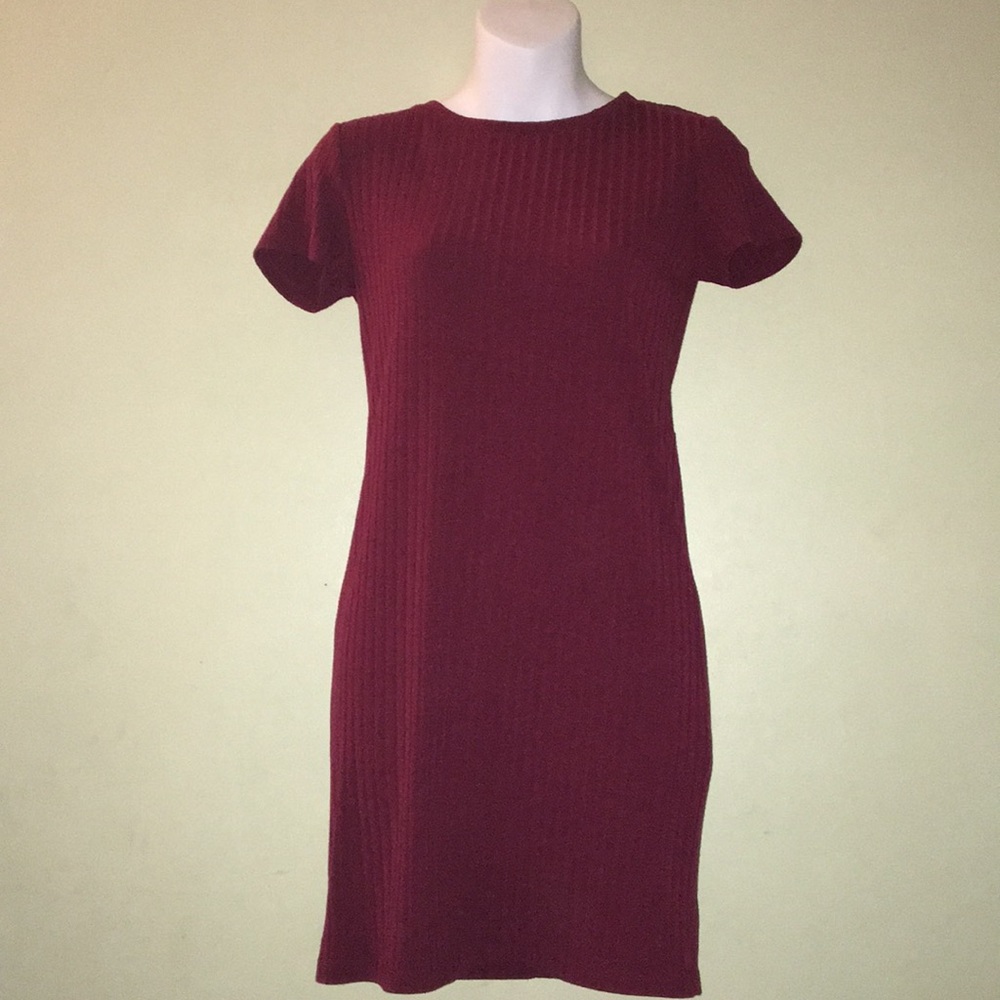 Burgendy mini dress